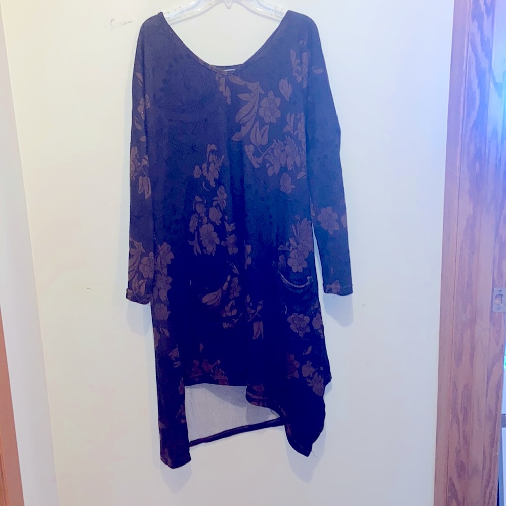 Long brown brown top